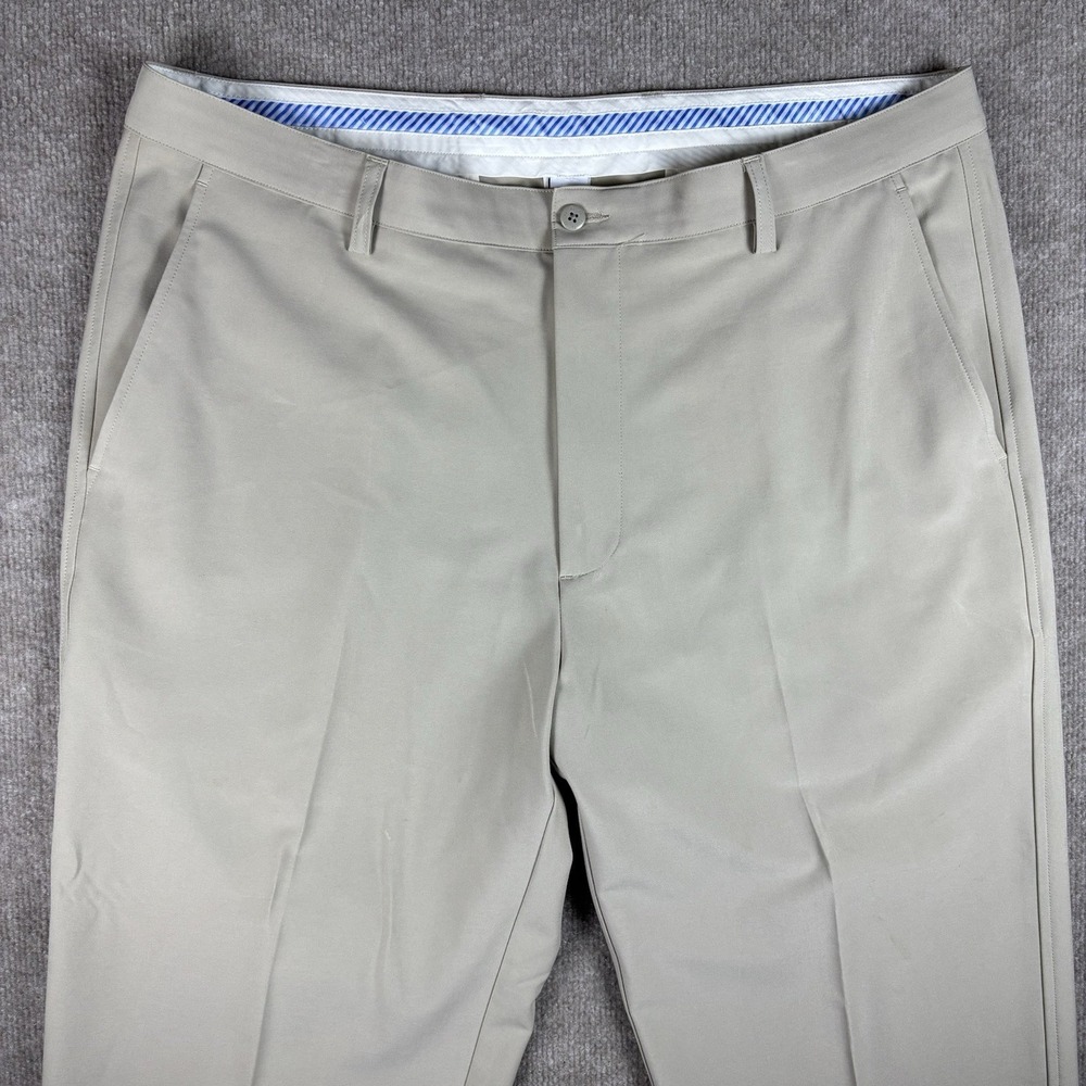 FootJoy Golf Performance Pants Mens W40 L30 Beige Stretch Flat Front Casual